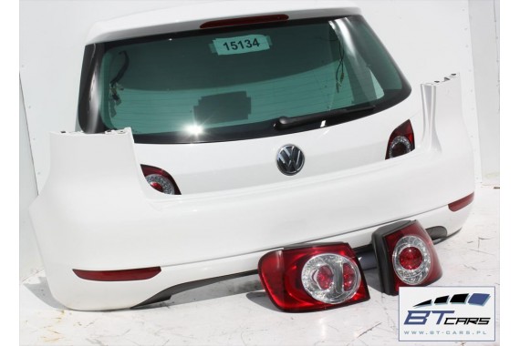 VW GOLF 6 VI PLUS TYŁ TYŁ ZDERZAK tylny + KLAPA BAGAŻNIKA 5M Kolor: LB9A - biały (candy white) led ledy