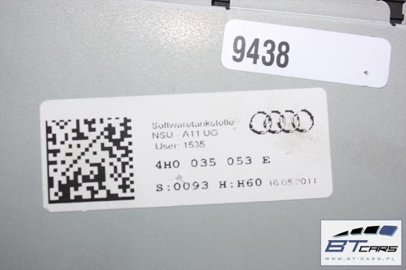 AUDI A8 TUNER RADIOWY RADIO UNIT 4H0035053E radiounit 4H0 035 053 E 4H 4H0035053E 4H0035053EX 4H0035053 4H0035053E 4H0035053
