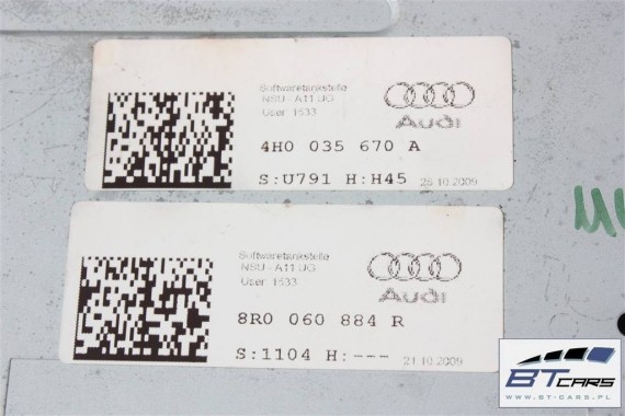 AUDI A8 CZYTNIK MMI NAVI DVD SD SIM 3G+ 4H0035670 4H0035670A 4H0 035 670 8R0060884R 4H0035670 4H0035670A 4H0035670 4H0035670A