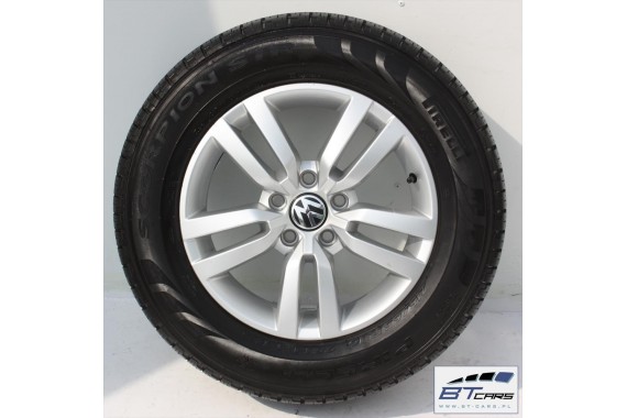 VW TIGUAN SHARAN FELGI 16 cali OPONY KOŁA felga 5N0601025R 6,5J*16H2 ET33 opona PIRELLI SCORPION STP 215/65/16 98H 5N0601025R