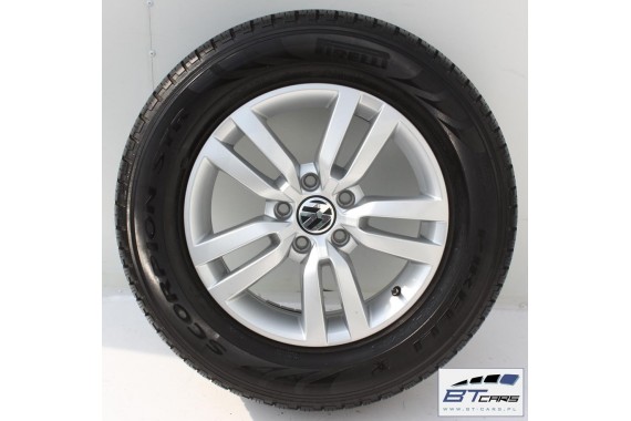 VW TIGUAN SHARAN FELGI 16 cali OPONY KOŁA felga 5N0601025R 6,5J*16H2 ET33 opona PIRELLI SCORPION STP 215/65/16 98H 5N0601025R