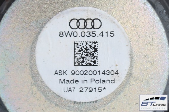 AUDI A4 SEDAN GŁOŚNIKI NAGŁOŚNIENIE 8W5035412 8W5035411 8W0035415 8W0035454 8W0035399 8W5035399 KOMPLET GŁOŚNIKÓW ZESTAW GŁOŚNIK