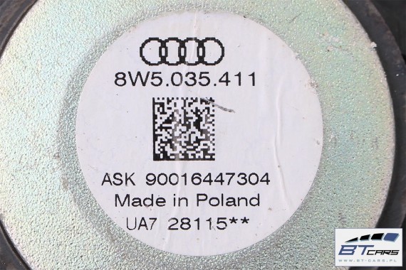 AUDI A4 SEDAN GŁOŚNIKI NAGŁOŚNIENIE 8W5035412 8W5035411 8W0035415 8W0035454 8W0035399 8W5035399 KOMPLET GŁOŚNIKÓW ZESTAW GŁOŚNIK