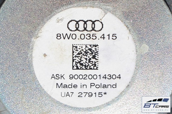 AUDI A4 SEDAN GŁOŚNIKI NAGŁOŚNIENIE 8W5035412 8W5035411 8W0035415 8W0035454 8W0035399 8W5035399 KOMPLET GŁOŚNIKÓW ZESTAW GŁOŚNIK