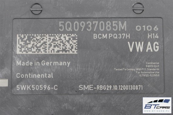 VW GOLF 7 MODUŁ STEROWNIK BORDNETZ BCM 5Q0937085M 5Q0 937 085 M 5Q0937085Q 5Q0937085T 5Q0937085M 5Q0937085Q Xenon Led 5Q0937087L