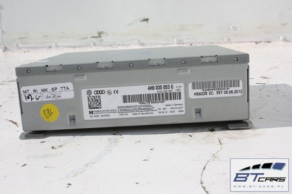 AUDI A8 TUNER RADIOWY RADIO UNIT 4H0035053G 4H0 035 053 G 4H0035053GX HIGH cyfrowo/analogowe 4H0035053G 4H0035053 4H0035053G