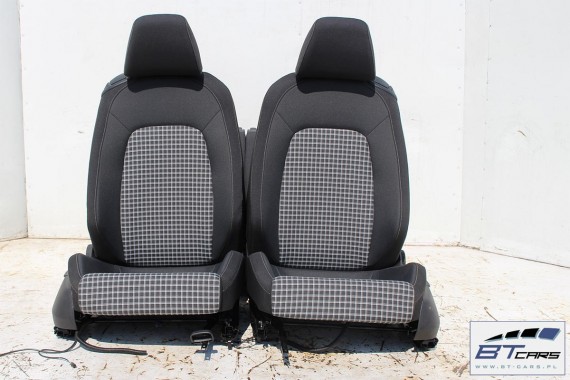 VW SCIROCCO LIFT FOTELE KOMPLET FOTELI siedzeń siedzenia fotel tapicerka 1K8 welur + materiał kolor czarno - szary