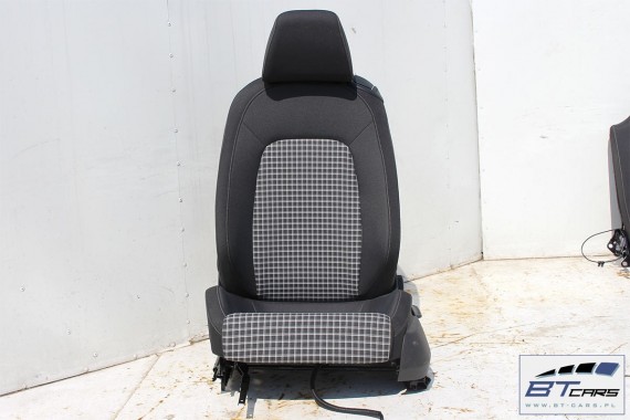 VW SCIROCCO LIFT FOTELE KOMPLET FOTELI siedzeń siedzenia fotel tapicerka 1K8 welur + materiał kolor czarno - szary