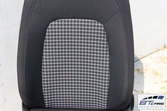 VW SCIROCCO LIFT FOTELE KOMPLET FOTELI siedzeń siedzenia fotel tapicerka 1K8 welur + materiał kolor czarno - szary