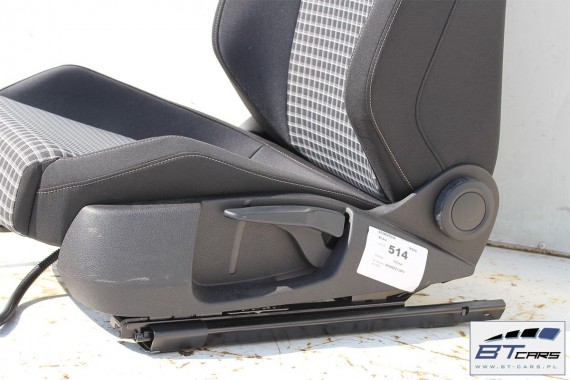 VW SCIROCCO LIFT FOTELE KOMPLET FOTELI siedzeń siedzenia fotel tapicerka 1K8 welur + materiał kolor czarno - szary