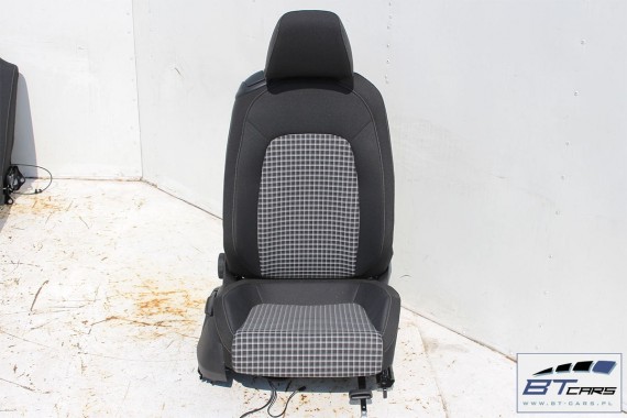 VW SCIROCCO LIFT FOTELE KOMPLET FOTELI siedzeń siedzenia fotel tapicerka 1K8 welur + materiał kolor czarno - szary