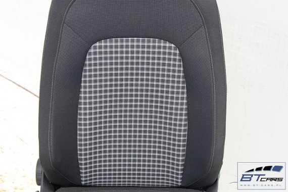 VW SCIROCCO LIFT FOTELE KOMPLET FOTELI siedzeń siedzenia fotel tapicerka 1K8 welur + materiał kolor czarno - szary