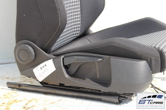 VW SCIROCCO LIFT FOTELE KOMPLET FOTELI siedzeń siedzenia fotel tapicerka 1K8 welur + materiał kolor czarno - szary