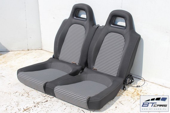 VW SCIROCCO LIFT FOTELE KOMPLET FOTELI siedzeń siedzenia fotel tapicerka 1K8 welur + materiał kolor czarno - szary