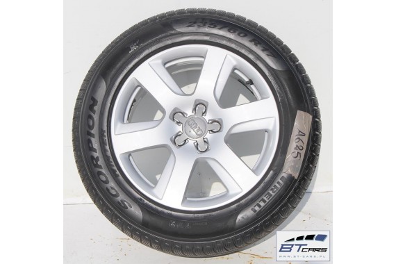 AUDI A6 A7 A8 FELGI 17 cali OPONY ZIMOWE KOŁA felga 4H0601025 8J*17H2 ET30 opona PIRELLI SCORPION WINTER 235/60 106 H 4G 4H zima