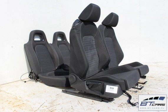 VW SCIROCCO LIFT FOTELE KOMPLET FOTELI siedzeń siedzenia fotel tapicerka 1K8 welur + materiał kolor czarno - szary - antracyt