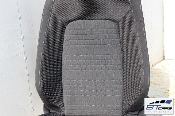 VW SCIROCCO LIFT FOTELE KOMPLET FOTELI siedzeń siedzenia fotel tapicerka 1K8 welur + materiał kolor czarno - szary - antracyt