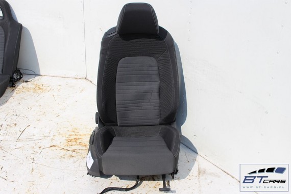 VW SCIROCCO LIFT FOTELE KOMPLET FOTELI siedzeń siedzenia fotel tapicerka 1K8 welur + materiał kolor czarno - szary - antracyt