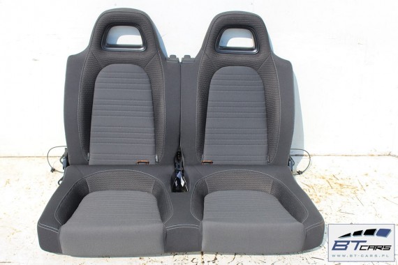 VW SCIROCCO LIFT FOTELE KOMPLET FOTELI siedzeń siedzenia fotel tapicerka 1K8 welur + materiał kolor czarno - szary - antracyt