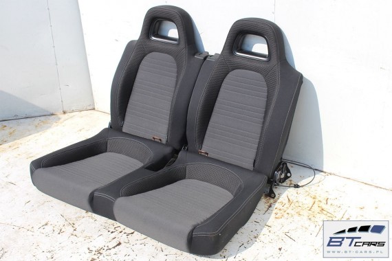 VW SCIROCCO LIFT FOTELE KOMPLET FOTELI siedzeń siedzenia fotel tapicerka 1K8 welur + materiał kolor czarno - szary - antracyt
