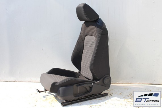 VW SCIROCCO LIFT FOTELE KOMPLET FOTELI siedzeń siedzenia fotel tapicerka 1K8 welur + materiał kolor czarno - szary - antracyt