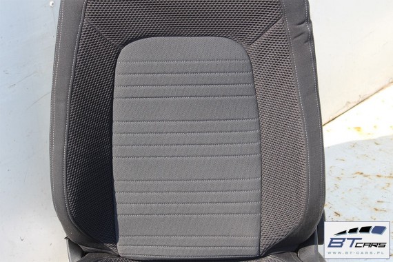 VW SCIROCCO LIFT FOTELE KOMPLET FOTELI siedzeń siedzenia fotel tapicerka 1K8 welur + materiał kolor czarno - szary - antracyt