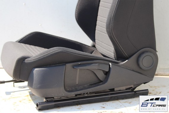 VW SCIROCCO LIFT FOTELE KOMPLET FOTELI siedzeń siedzenia fotel tapicerka 1K8 welur + materiał kolor czarno - szary - antracyt