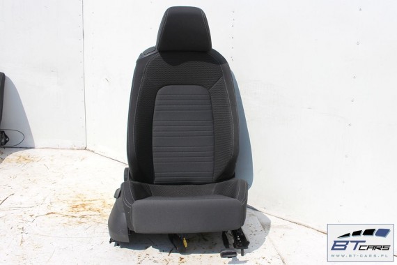 VW SCIROCCO LIFT FOTELE KOMPLET FOTELI siedzeń siedzenia fotel tapicerka 1K8 welur + materiał kolor czarno - szary - antracyt