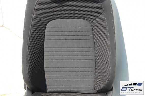 VW SCIROCCO LIFT FOTELE KOMPLET FOTELI siedzeń siedzenia fotel tapicerka 1K8 welur + materiał kolor czarno - szary - antracyt