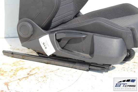 VW SCIROCCO LIFT FOTELE KOMPLET FOTELI siedzeń siedzenia fotel tapicerka 1K8 welur + materiał kolor czarno - szary - antracyt