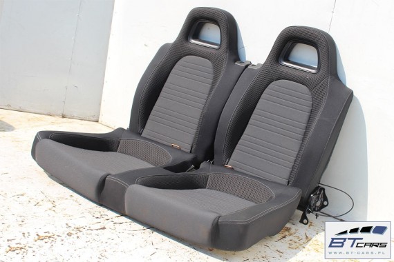 VW SCIROCCO LIFT FOTELE KOMPLET FOTELI siedzeń siedzenia fotel tapicerka 1K8 welur + materiał kolor czarno - szary - antracyt