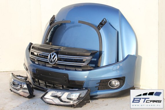 VW TIGUAN PRZÓD maska błotniki zderzak pas przedni lampy wzmocnienie błotnik lampa Xenon LED LIFT FL 5N Kolor: LR5T KOMPLETNY