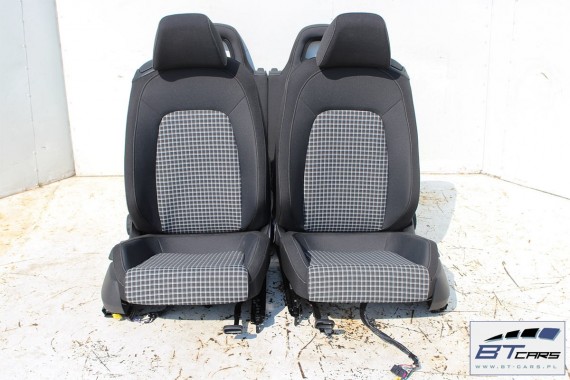 VW SCIROCCO LIFT FOTELE KOMPLET FOTELI siedzeń siedzenia fotel tapicerka 1K8 welur + materiał kolor czarno - szary FL
