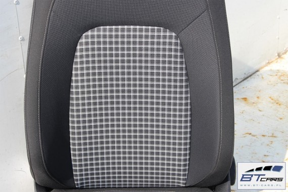 VW SCIROCCO LIFT FOTELE KOMPLET FOTELI siedzeń siedzenia fotel tapicerka 1K8 welur + materiał kolor czarno - szary FL