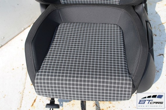 VW SCIROCCO LIFT FOTELE KOMPLET FOTELI siedzeń siedzenia fotel tapicerka 1K8 welur + materiał kolor czarno - szary FL
