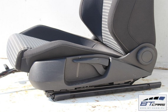 VW SCIROCCO LIFT FOTELE KOMPLET FOTELI siedzeń siedzenia fotel tapicerka 1K8 welur + materiał kolor czarno - szary FL
