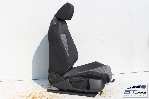 VW SCIROCCO LIFT FOTELE KOMPLET FOTELI siedzeń siedzenia fotel tapicerka 1K8 welur + materiał kolor czarno - szary FL