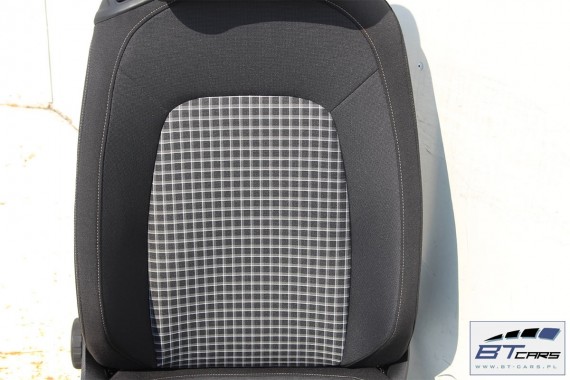 VW SCIROCCO LIFT FOTELE KOMPLET FOTELI siedzeń siedzenia fotel tapicerka 1K8 welur + materiał kolor czarno - szary FL