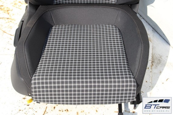 VW SCIROCCO LIFT FOTELE KOMPLET FOTELI siedzeń siedzenia fotel tapicerka 1K8 welur + materiał kolor czarno - szary FL