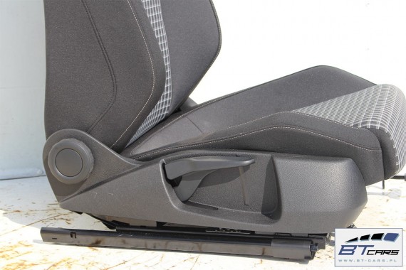 VW SCIROCCO LIFT FOTELE KOMPLET FOTELI siedzeń siedzenia fotel tapicerka 1K8 welur + materiał kolor czarno - szary FL