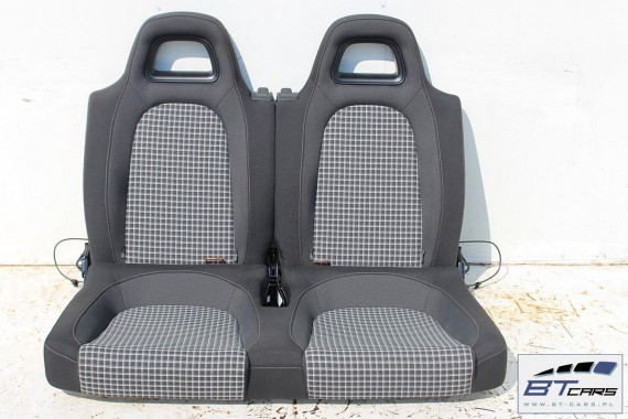 VW SCIROCCO LIFT FOTELE KOMPLET FOTELI siedzeń siedzenia fotel tapicerka 1K8 welur + materiał kolor czarno - szary FL