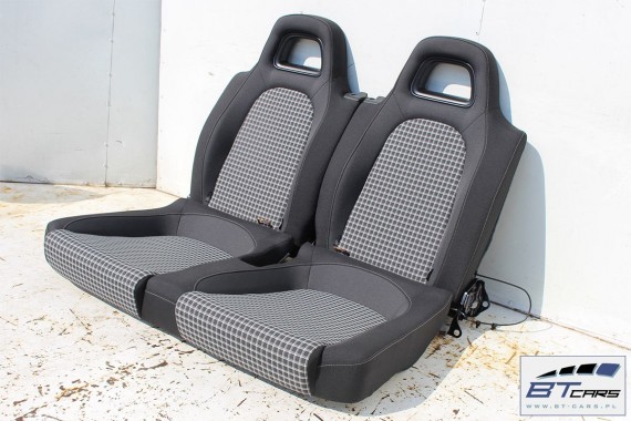 VW SCIROCCO LIFT FOTELE KOMPLET FOTELI siedzeń siedzenia fotel tapicerka 1K8 welur + materiał kolor czarno - szary FL