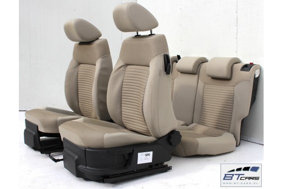 VW POLO FOTELE KOMPLET FOTELI siedzeń siedzenia tapicerka 6R 6R3 6R0 3-drzwiowy welur kolor beż beżowy