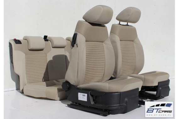 VW POLO FOTELE KOMPLET FOTELI siedzeń siedzenia tapicerka 6R 6R3 6R0 3-drzwiowy welur kolor beż beżowy