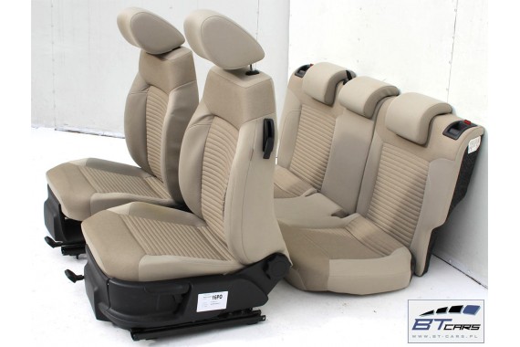 VW POLO FOTELE KOMPLET FOTELI siedzeń siedzenia tapicerka 6R 6R3 6R0 3-drzwiowy welur kolor beż beżowy