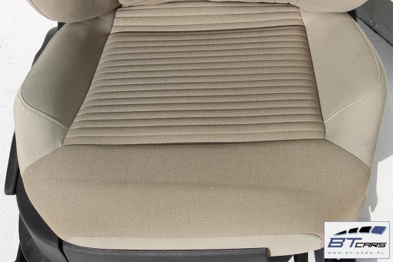 VW POLO FOTELE KOMPLET FOTELI siedzeń siedzenia tapicerka 6R 6R3 6R0 3-drzwiowy welur kolor beż beżowy