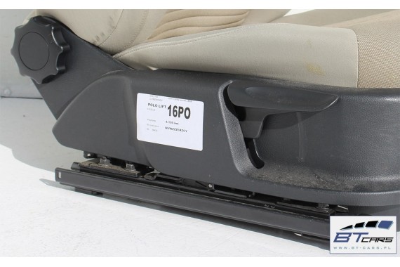 VW POLO FOTELE KOMPLET FOTELI siedzeń siedzenia tapicerka 6R 6R3 6R0 3-drzwiowy welur kolor beż beżowy