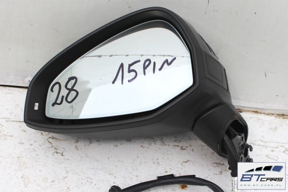 AUDI A4 8W LY9B LUSTERKO DRZWI LEWE 15 pin FOTO ELEKTRYCZNIE SKŁADANE kierowcy fotochrom asystent zmiany pasa ruchu 8W1857409 b9