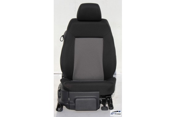 VW POLO FOTELE KOMPLET FOTELI siedzeń siedzenia tapicerka 6R 6R3 6R0 3-drzwiowy welur w kolorze czarno-szarym