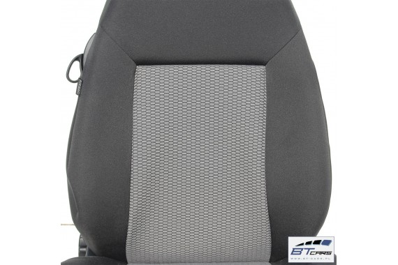 VW POLO FOTELE KOMPLET FOTELI siedzeń siedzenia tapicerka 6R 6R3 6R0 3-drzwiowy welur w kolorze czarno-szarym